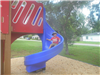 Boy going down the slide