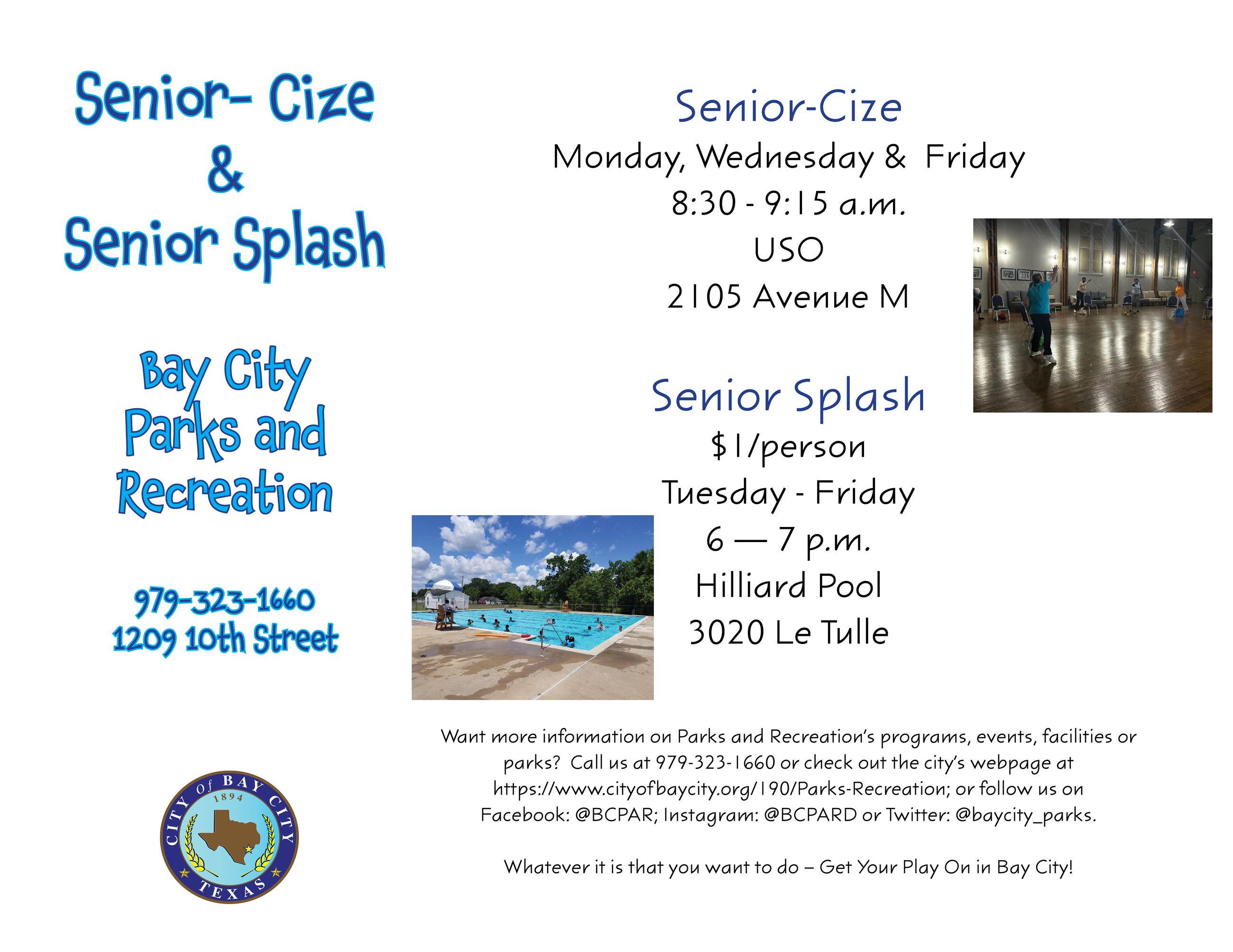 Information on the senior exercise programs