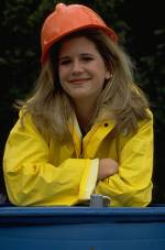 Woman Wearing a Hard Hat