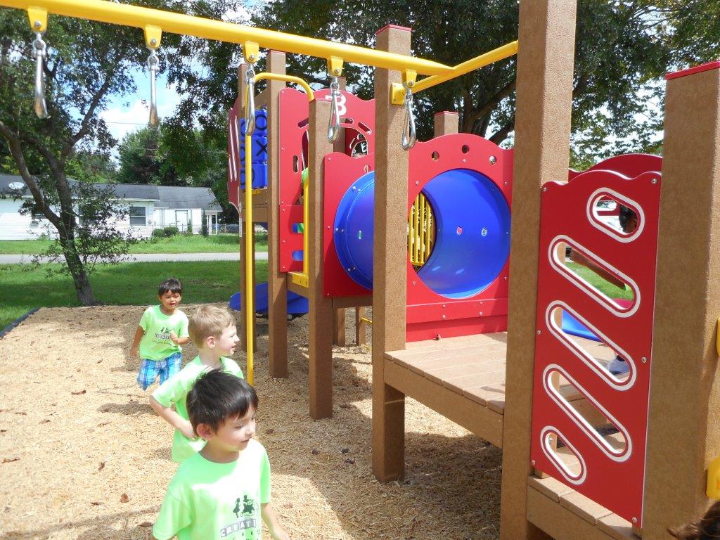 Three boys at the playground