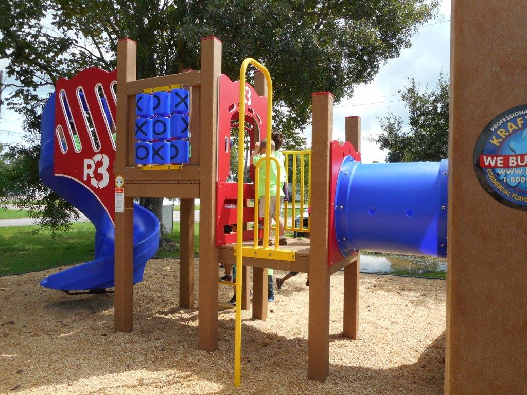 Kids on the play equipment