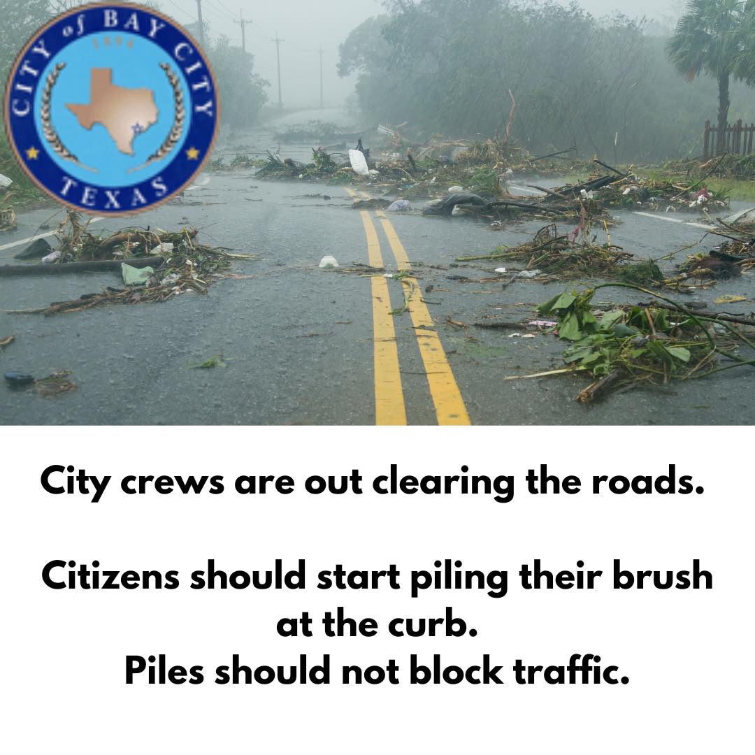 crews clearing roads