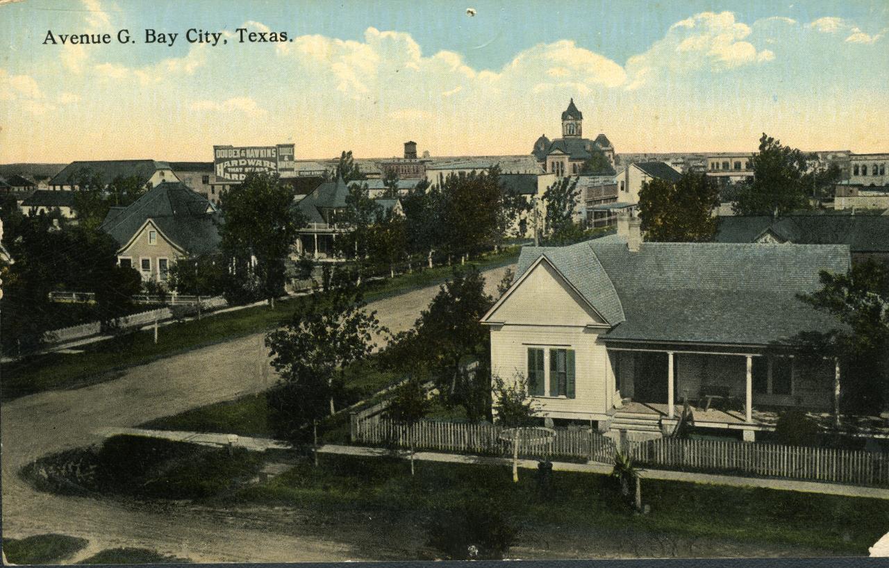 Old Photo of Avenue G, Bay City, Texas
