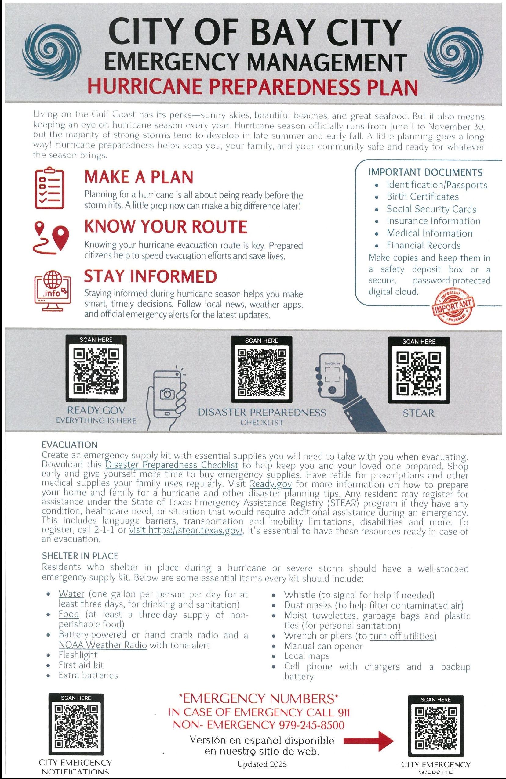 Hurricane Preparedness Plan