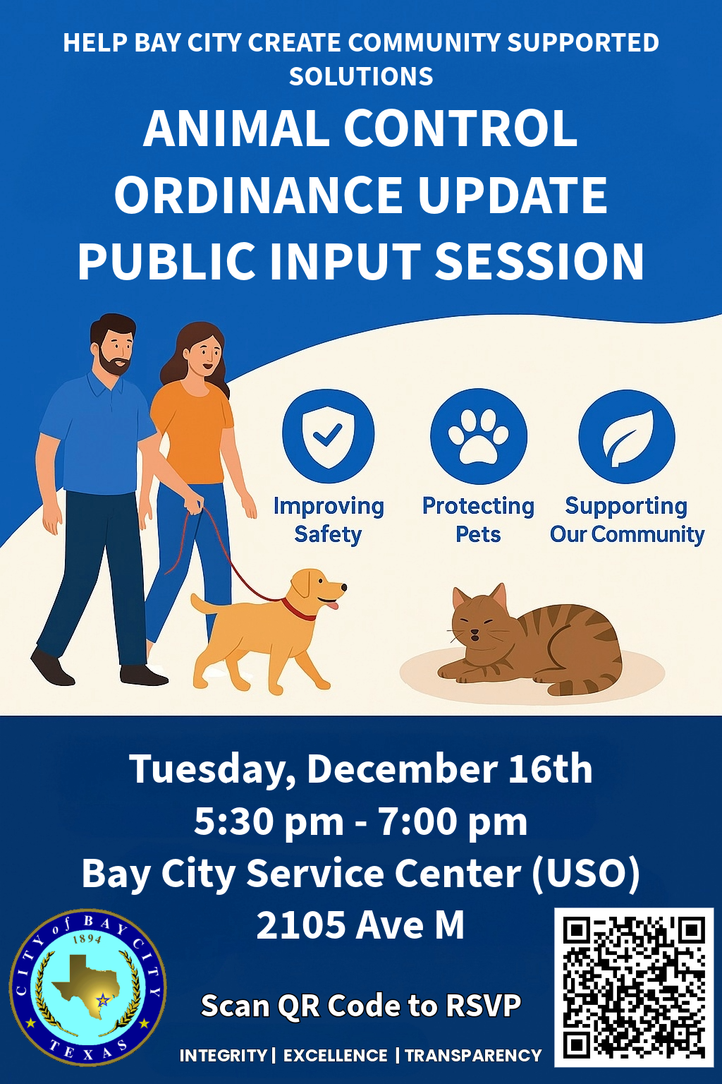 Animal Control Ordinance Update Public Input Session Flyer