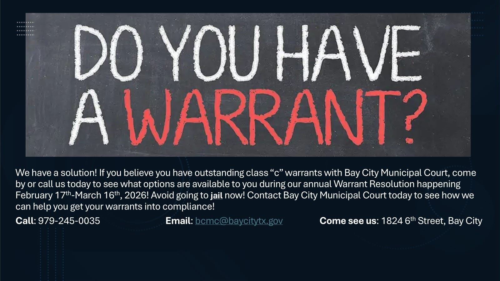 Do you have a warrant