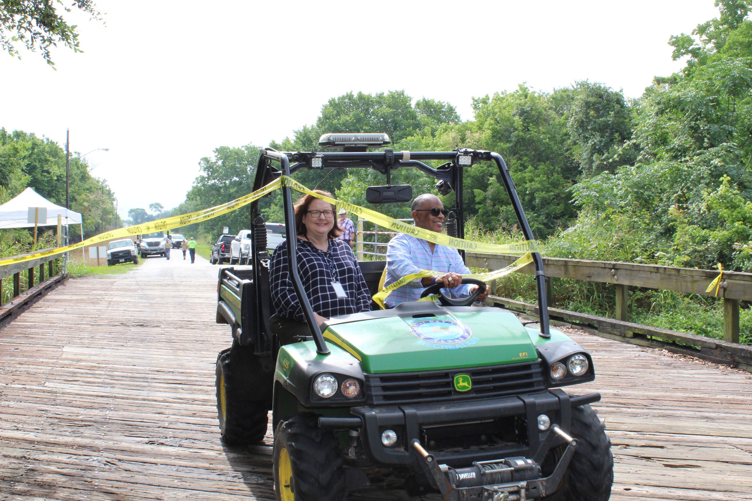 Mayor Nelson and City Manager Shawna Brukhart re-opening the park